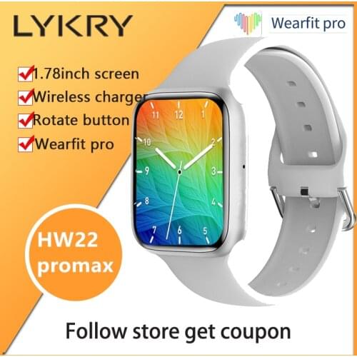 LYKRY HW22 Pro max Smart Watch 1.78 inch 44MM Screen Bluetooth-compatible Call IP67 Women Men Watch 2 Buttons pk IWO 13 hw16 W46