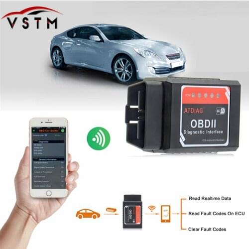 Universal OBD2 WIFI ELM327 V 1.5 Scanner for iPhone IOS Android Auto OBDII Diagnosis Tool OBD 2 ELM 327 V1.5 WI-FI ODB2