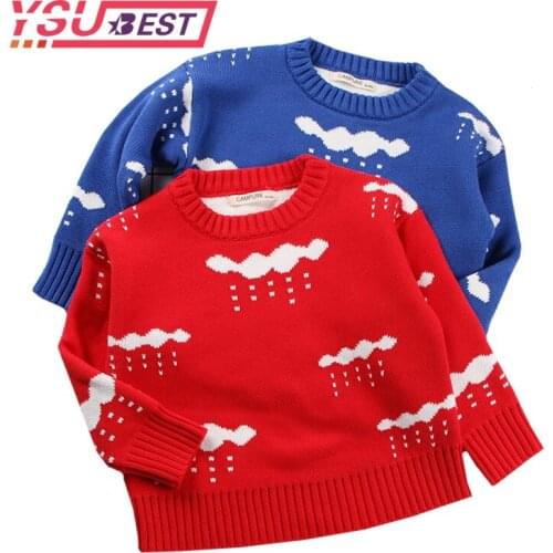 2020 Boys Sweaters Knitting Cloud Rain Pattern Casual Boys Pullovers Spring Autumn Winter Sweater Girls Kids Baby Boys Clothing