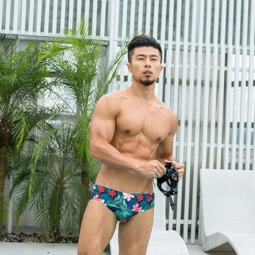 WD178 floral printing swimwear men sexy men swim trunk shorts swimsuit men swimming pool swim shorts beach board surf swimwear