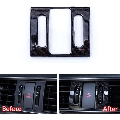YAQUICKA For Mazda 6 Atenza 2017 2018 Carbon Fiber Style Car Dashboard Warning Light Lamp Switch Frame Cover Sticker Accessories