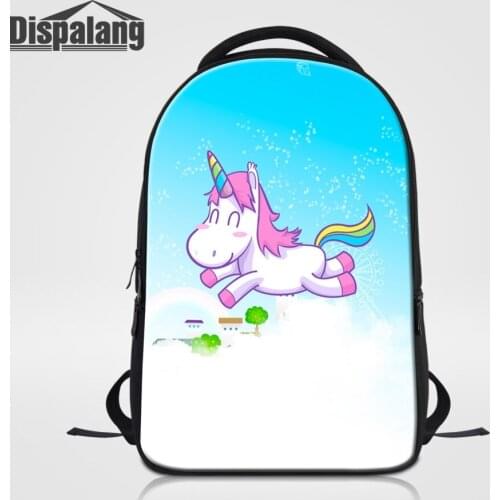Women Large Capcity Laptop Backpack Cute Cartoon Unicorn School Bag Back Pack For College Girls Animal Bookbag Female Schoolbags