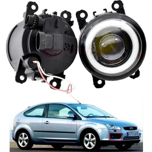 1pair Car LED Fog Light COB Angel Eye DRL Daytime Running Lamp Ford Focus MK2 Saloon DA Estate DAW Hatchback DA 2004-2010