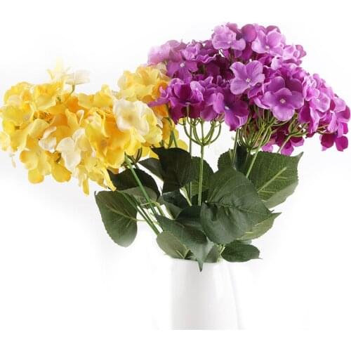 1PCS Artificial Flowers Yellow Red Blue Silk Fake Flowers Home Festival Wedding Decoration Spring Vivid Fake Flower