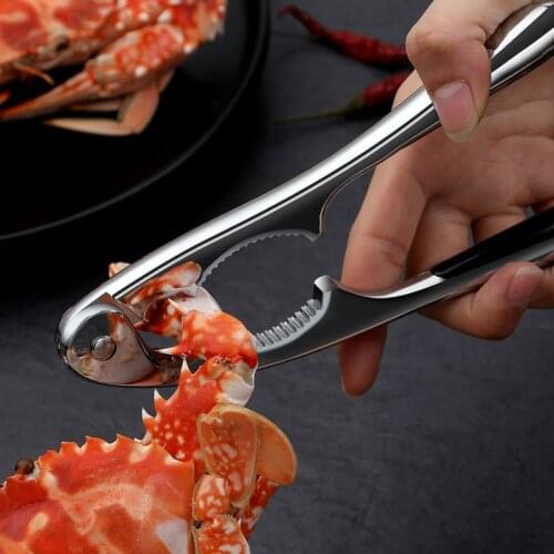 1PC Seafood Peeler Tools Crab Cracker Pick Claw Fork Spoons Stainless Steel Shrimp Eating Clamp Nuts Clips Home Kitchen Gadget