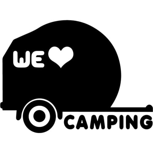 16.9X12.4CM We Love Camping Cute Vinyl Car Sticker Styling Decoration Decal