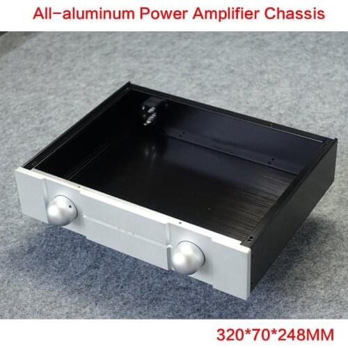 320*70*248MM DIY All-aluminum Power Amplifier Chassis Front-end Case Combined Box Amplifier Shell BZ3207P Audio Enclosure