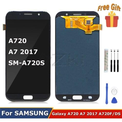 A720fd For Samsung Galaxy A720 A720F SM A720F LCD A7 2017 Display Touch Screen Replacement Digitizer Assembly With Repair Parts