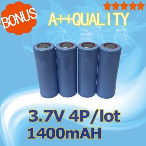 Golooloo 4 PCS/lot 1400mAh 3.7V 18500 Battery for Flashlight electric remote control toys batteries rechargeable 600 times