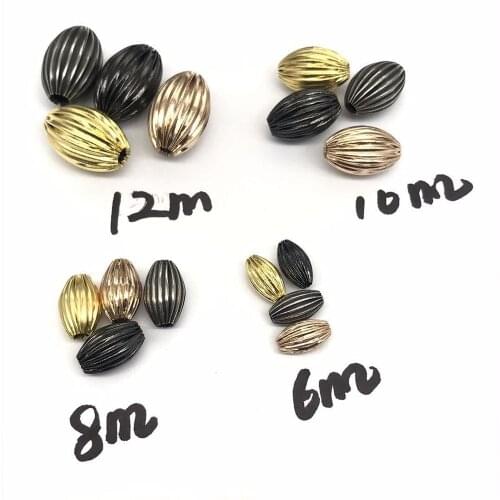 2mm Hole 316L Stainless Steel Plated Beads Olives Metal Charm Spacer Beads For Jewelry Making Bracelet DIY Jewelry Fittings
