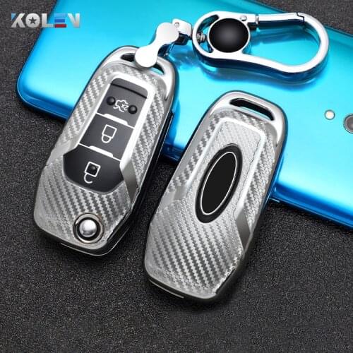 Tpu Carbon Filber Car Remote Key Case Cover For Ford Fusion Fiesta Mondeo Escort F-150 F-250 Explorer Ranger Kuga 2 Focus MK3