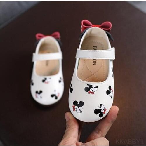Disney Children Casual Shoes Cartoon Mickey Mouse Baby Boys Girls Non-Slip Soft Toddler Sneakers Spring Sports Shoes