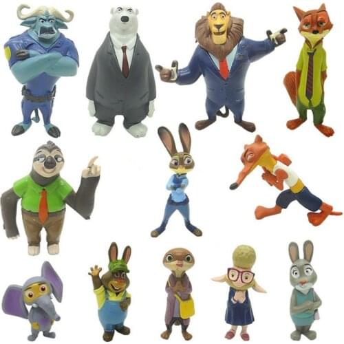 Disney The Lion King Pixar Crazy Animal City Zootropolis Toy Animal Pvc Action Figure Collection Model Doll Toys For Childrens