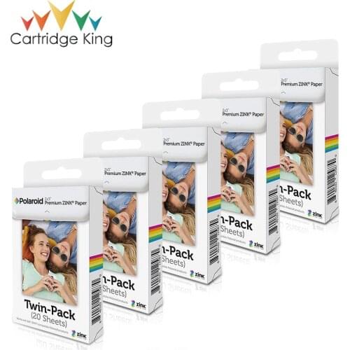 5 Boxes Polaroid Instax 2x3" Premium ZINK Photo Paper for Instant Photo Camera Z2300 Snap Touch/Zip Pinter/Socialmatic Instagram