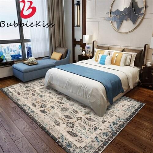 Bubble Kiss 202 Nordic Retro Style Carpet Floral Pattern Carpet Non-slip Rugs for Bedroom Living Room Decoration Carpet Area Rug