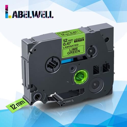 Labelwell Laminated Cassette TZe-MQG31 TZe MQG31 12mm*4m Black on Mint Green tze tape for Brother P-Touch label maker PT 1010