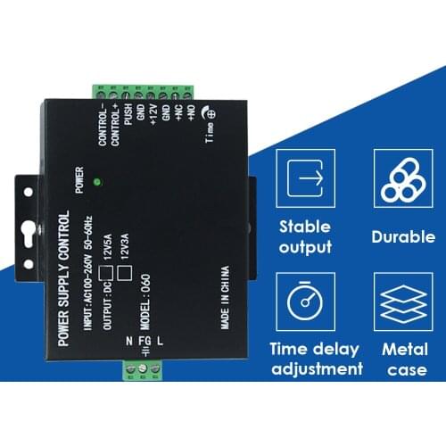 Mini Power Supply Door RFID Fingerprint Access Control Machine Supplier 12V Adapter AC Covertor DC 3A 5A 100~260V System