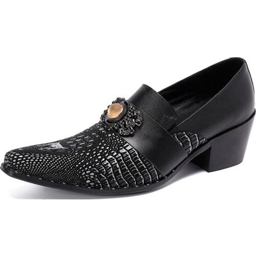 Men Classic Business Shoes Man Dress Shoes Fashion Korea Pointed Toe Slip on Formal Wedding Shoes Men Black 2021 New