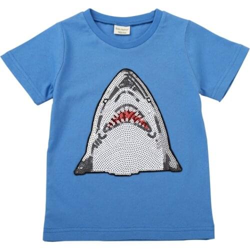 2019 Summer New Childrens Clothing Childrens T-Shirt Childrens Cotton Cartoon Cute Boys Girls T-Shirt