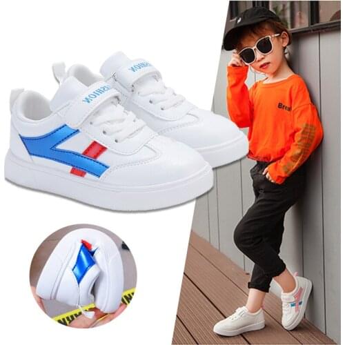 PEAKING Girls Sneakers Children Shoes Antislip Soft Bottom Comfortable Kids Sneaker Toddler Leisure Flat Sports Boys White Shoes