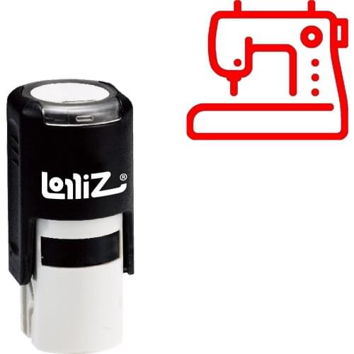LolliZ Sewing Machine Self-Inking Rubber Stamp - Modern Symbol Series