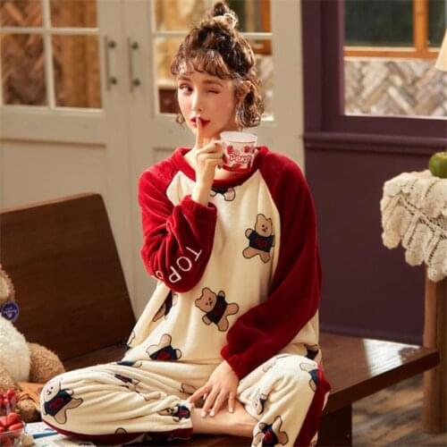 Женские флисовые пижамы RolinBee China At AliExpress