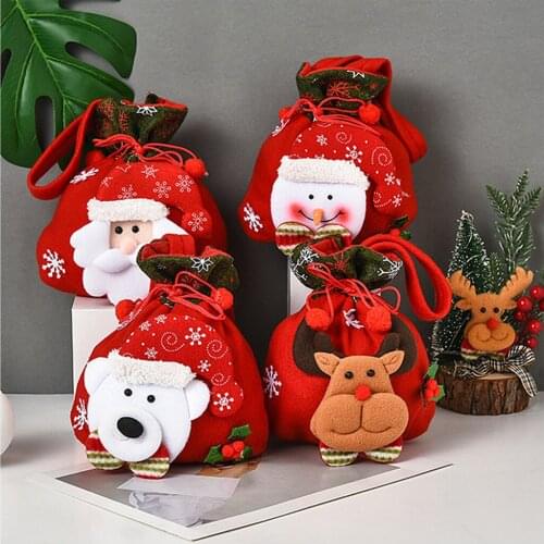 Merry Christmas Gift Bags Xmas Tree Candy Bag Christmas Gift Sack High-grade Printed Gift Sack Christmas Candy Sack Christmas