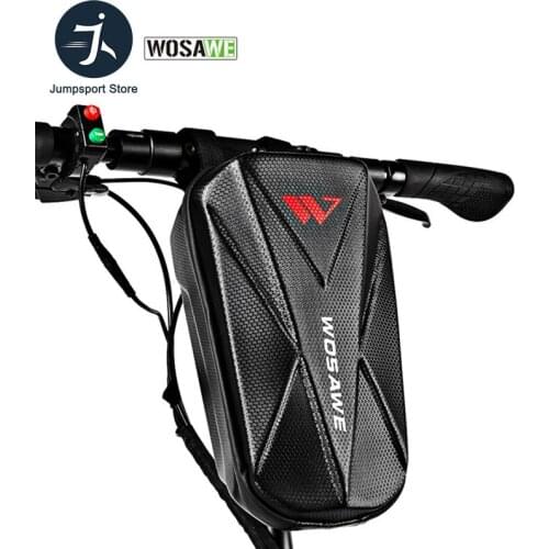 WOSAWE Electric Scooter Bag Waterproof EVA Hard Shell Skateboard Handlebar Bag Storage Bag Electric Scooter Front Hangs Bag