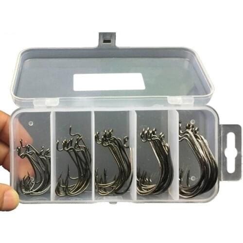 100% Original 50pcs/100pcs Sea Fishing Hooks Crank Hook 2#-3/0# Carp Bass Fishing Tackles Accessories Fish Hook Pesca