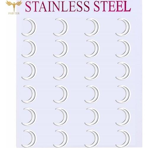 2021 Fashion Hot New Womens Earrings Hollow Moon Stud Earrings Stainless Steel Accessories Ladies Wedding