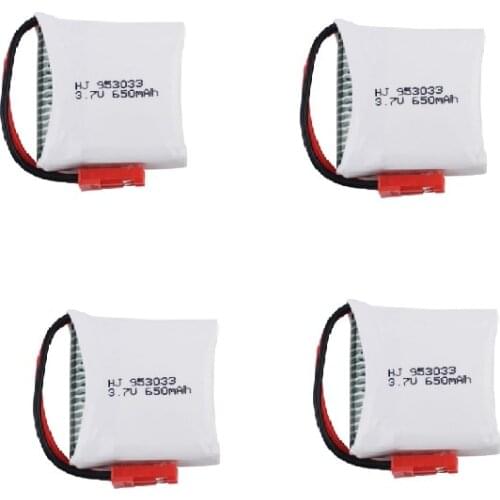 3.7V 650mAh Lipo Battery JST Plug 953033 for X8TW Q9 RC Folding Quadcopter Drone Frame Kit Spare Parts