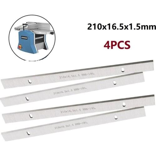 4 Pcs 8'' Planer Blade HSS 210x16.5x1.5mm Wood Planer For Woodworking Sharping Power Tools Accessories