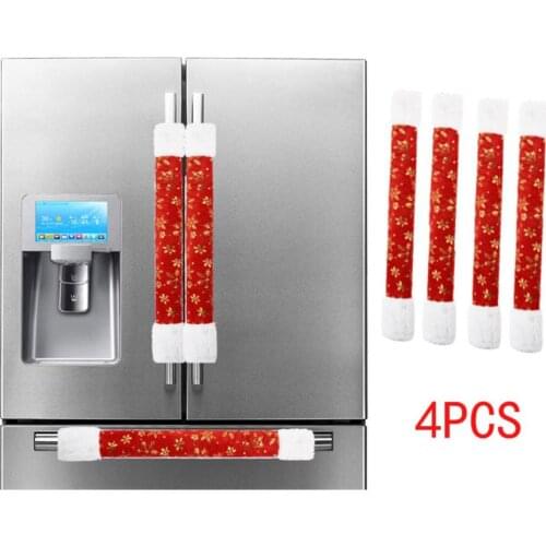 Christmas Decoration Supplies Microwave Put Gloves Burlap Refrigerator Put Gloves Oven Protective Cover 4 Pack