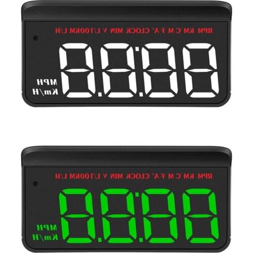 Car HUD Head Up Display OBD2 II Digital Overspeed Warning System Projector Windshield Auto Electronic Voltage Alarm