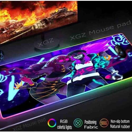 XGZ Customized Large RGB Mouse Pad Black Lock-edge Anime Sexy Hip Hop Sister Computer Desk Rubber Non-slip 900x400 / 800x300