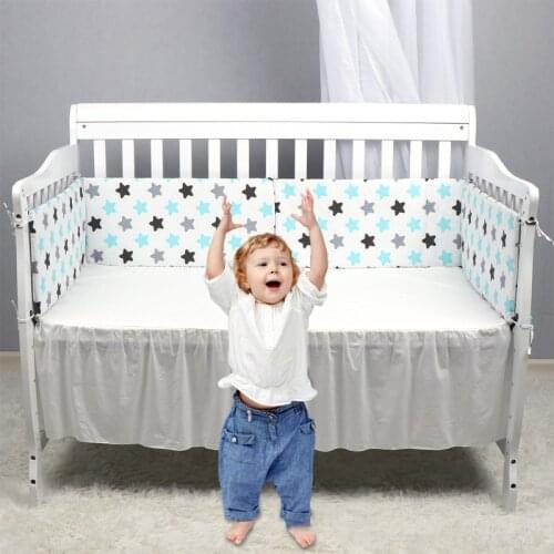 Baby Crib Bumper Infant Bed Soft Cotton Pad Cot Protector Newborn Room Nursery Bedding Decoration