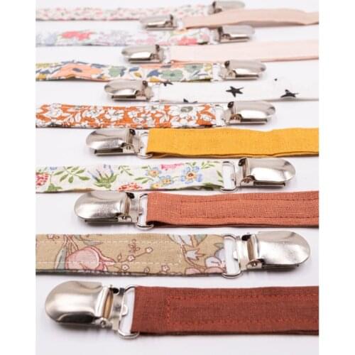 Baby Pacifier Clip Chain Cotton Linen Holder Pacifier Soother Clips Leash Belt Nipple Holder For Infant Feeding