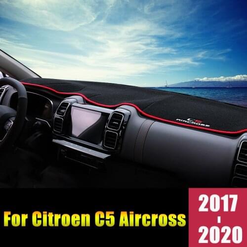 Car Dashboard Cover Mats Avoid Light Pads Anti-UV Case Carpets Protection Accessories For Citroen C5 Aircross 2017 2018 2019 LHD