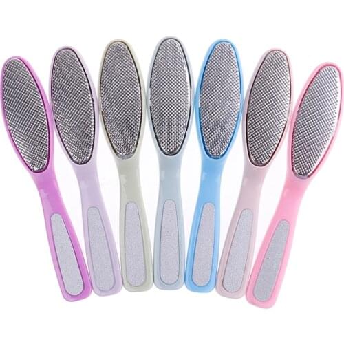 1pc Professional Foot Care Callus Hard Dead Skin Remove Pedicure Tool Double Sided Foot File Rasp Multicolor