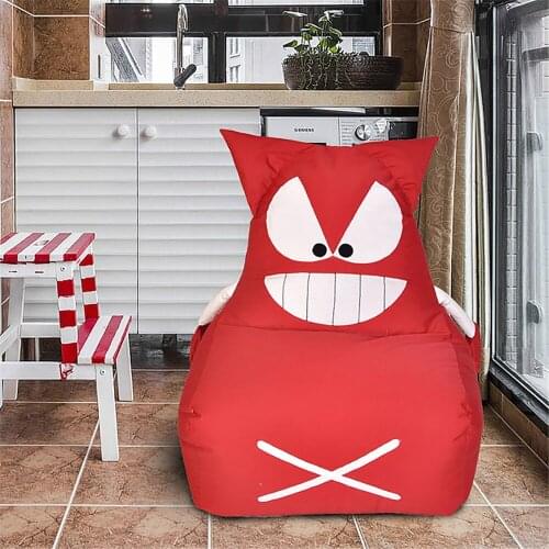 Fancytrader Lazy Cow BeanBag Novelty Toys for Children Particle Filling Cute Cow Chair Sofa Doll for Kids 5 Colors 2 Sizes