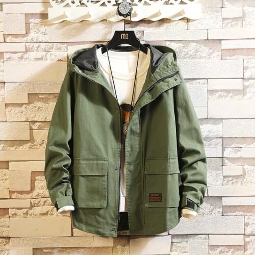 5XL-M Autumn Winter Hooded Oversized Jacket Men Clothing 2021 Fashion Big Pockets Loose Casual Jaqueta Masculina Sale