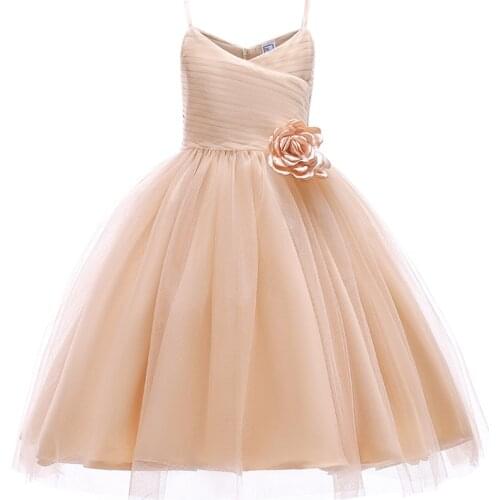 Baby girls summer Vintage Strap Sleeveless girls Backless V Neck Flower kids dresses for girls princess dress Costume vestido