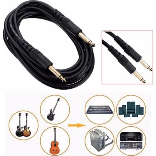 2020 HOT!1 x Musical Instruments 3M 10FT Guitar Black AMP Instrument Patch Straight Cable Cord