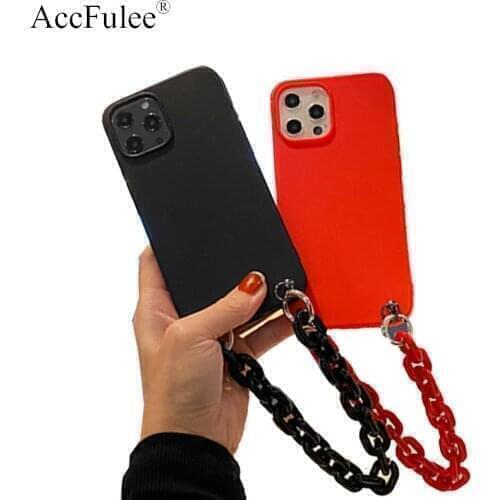 Fashion Bracelet Case For Huawei Honor 30S 20i 10 Lite 9X Pro 9A 9S 9C 8X 8S 8A 8C Soft TPU Cover With Chain