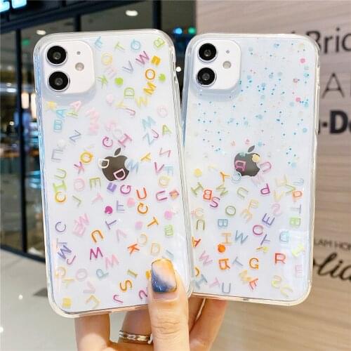 Fashion letter sequins Case For Samsung Galaxy A9 A8 A7 A6 J4 J6 J8 2018 Cover For Samsung S7 EDGE S10 5G J5 J7 2017