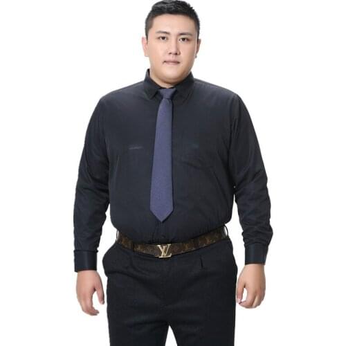 Big mens long-sleeved Formal shirt large plus Size 6xl 7xl 8xl Dress shirt with Sriped Social Shirt