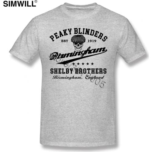 Vintage Peaky Blinders T Shirt Men Short Sleeves Round Neck Cotton Tees Shirts Shelby Brothers T-shirt Plus Size TV Fans Apparel
