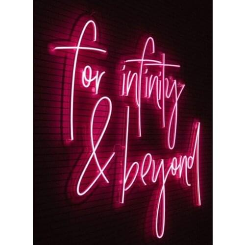 Neon Sign For For infinity & beyond Glass Tubes Lamp Enseign Lumineuse Bar Neon Sign Pub Garage Neon Sign Glass Tube Neon Light