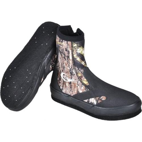 Non-slip Wear-resistant 5MM Neoprene Camouflage Diving Boots Outdoor Hiking Upstream Shoes Fishing Shoes Keep Warm Anti-scratch