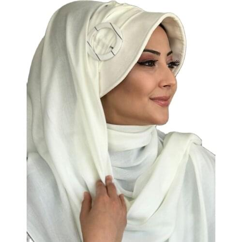 New Fashion Hijab Women 2021 Muslim Hijab Islamic Clothing Turban Kerchief Scarf Bone Scarf Beret Grass White Buckle Hat Shawl